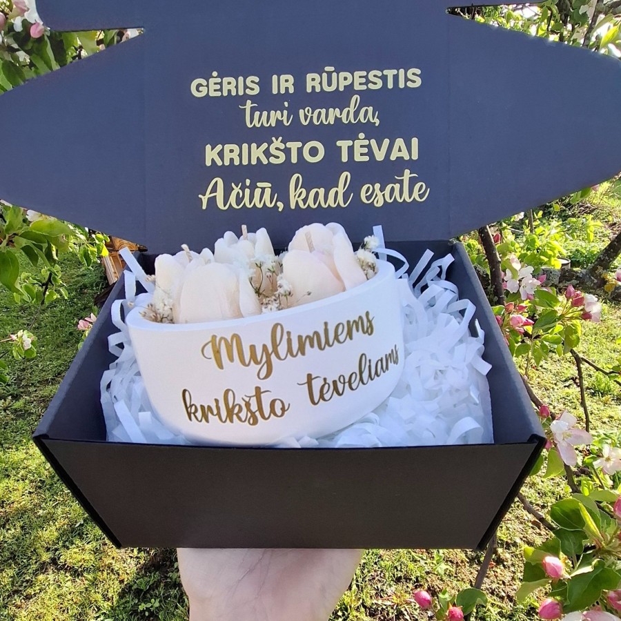  Mylimai krikšto mamytei žvakė "Tulpės"