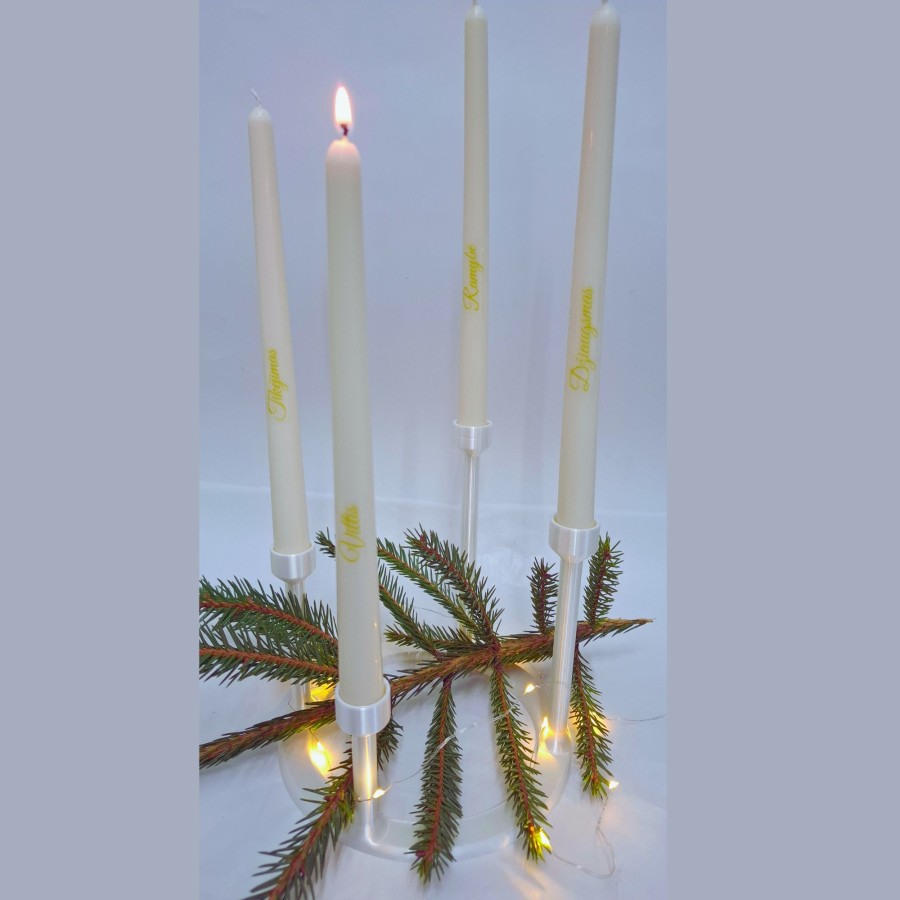 Advento žvakės baltos+dovana, bičių vaško Advento žvakės baltos+dovana, bičių vaško