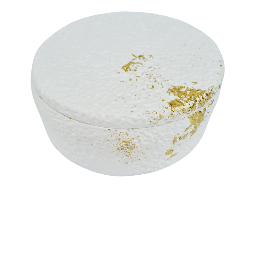 Rankų darbo žvakė "Baltasis akmuo",250g