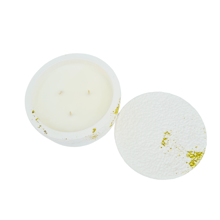 Rankų darbo žvakė "Baltasis akmuo",250g Rankų darbo žvakė "Baltasis akmuo",250g