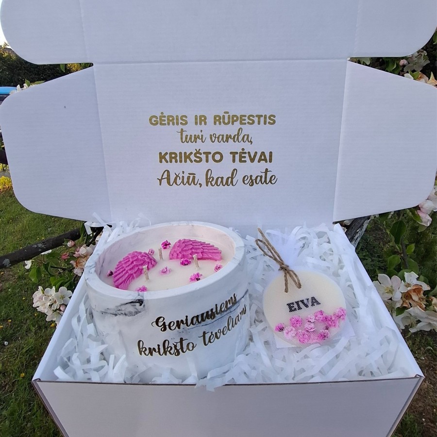 Dovanų rinkinys krikšto tėvams "Angelo sparnai",350g