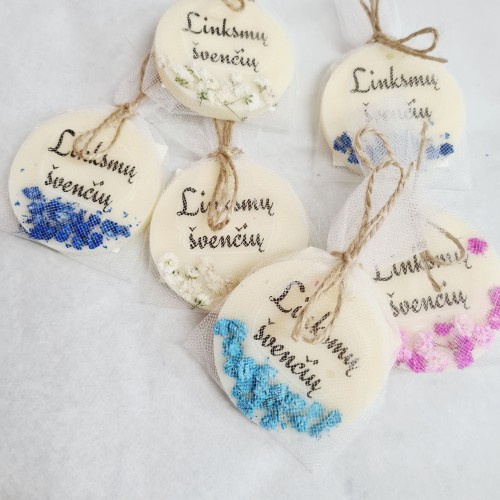 Kalėdiniai sausi kvapai su tekstu, dž. gėlės