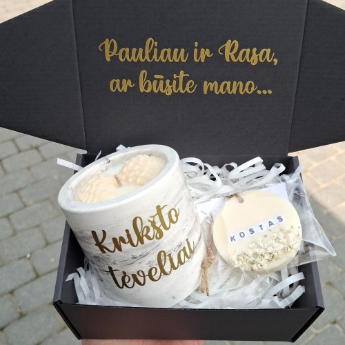 Kvietimas būti krikšto tėvais, baltas