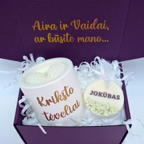 Kvietimas būti krikšto tėvais, baltas