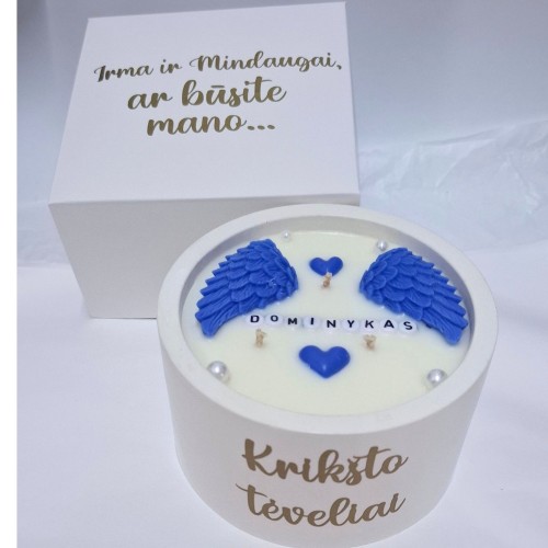 Kvietimas krikšto tėveliams Balta svajonė, 350g
