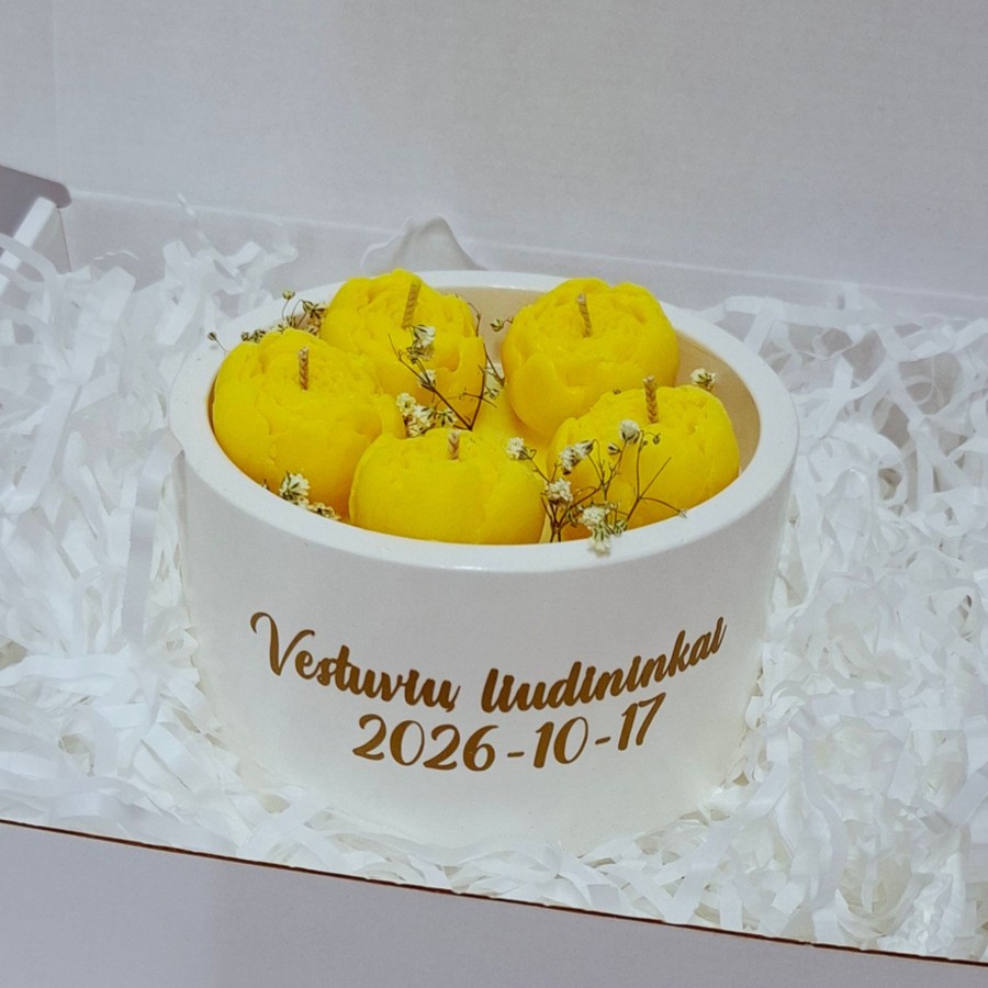 Kvietimas liudininkams žvakė Bijūnų elegancija