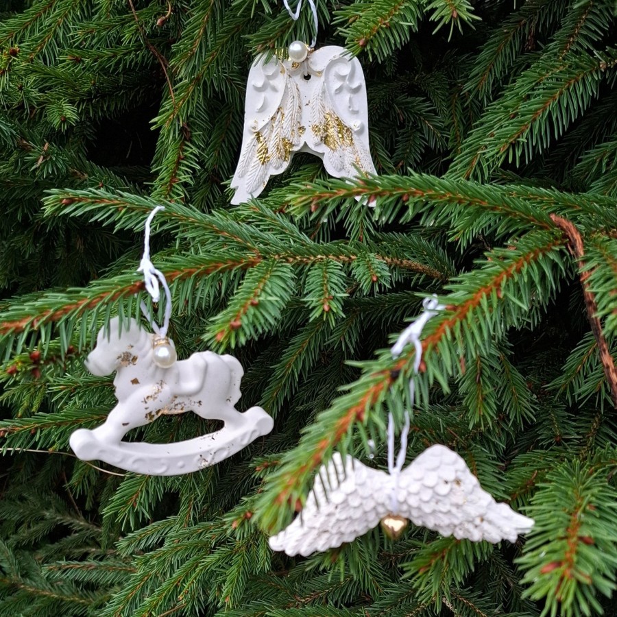 Rankų darbo kalėdiniai žaisliukai, 3 vnt