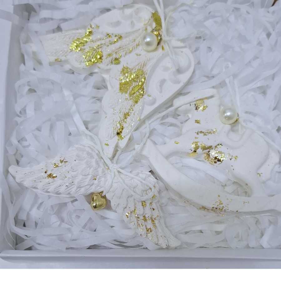 Rankų darbo kalėdiniai žaisliukai, 3 vnt