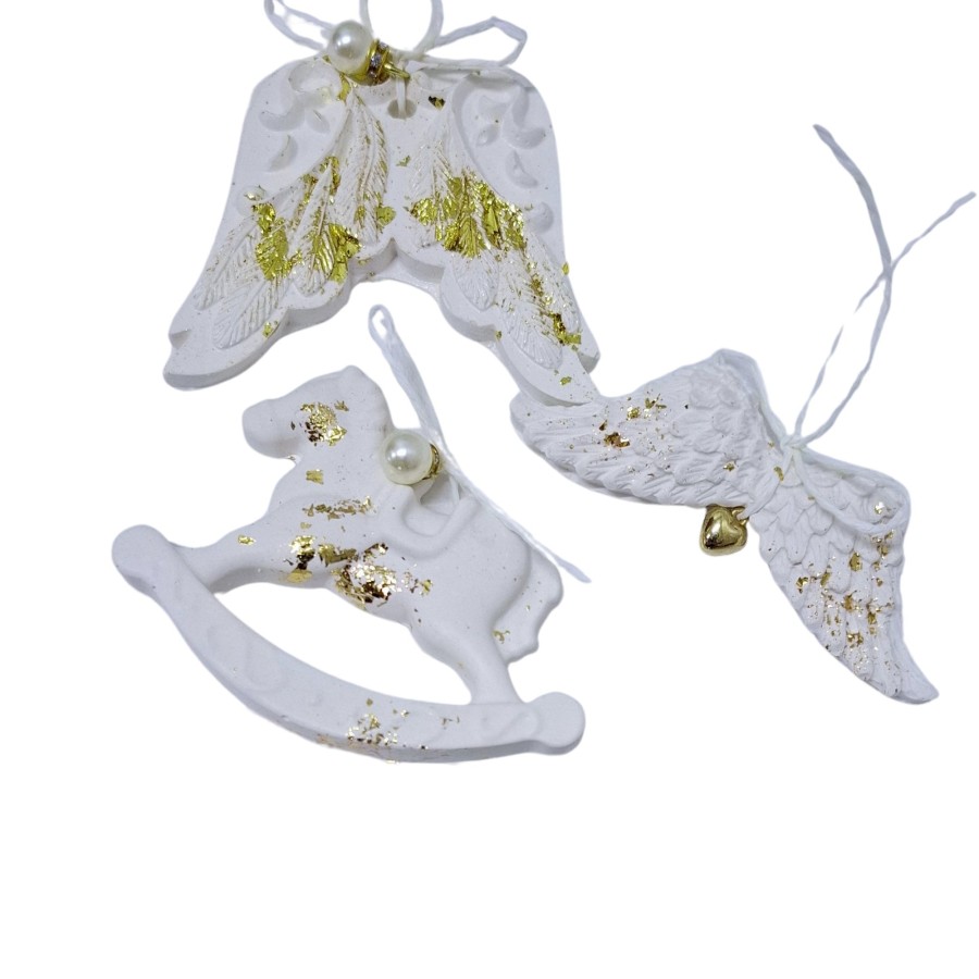 Rankų darbo kalėdiniai žaisliukai, 3 vnt