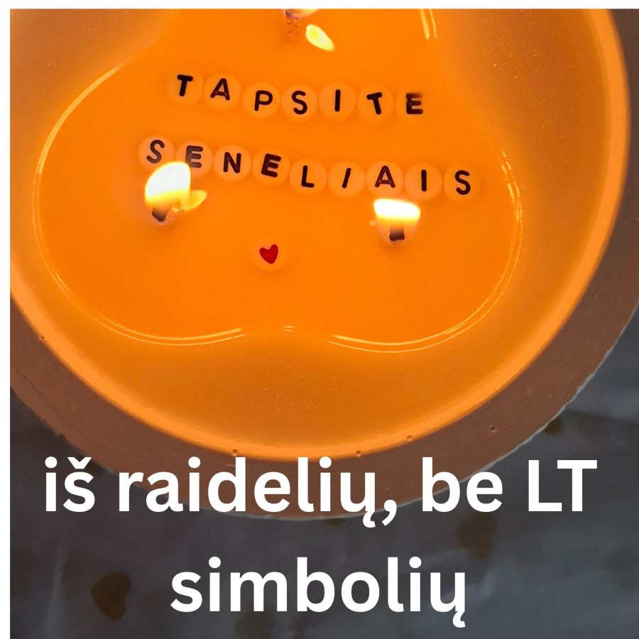 Rankų darbo žvakė Širdis su slapta žinute Rankų darbo žvakė Širdis su slapta žinute