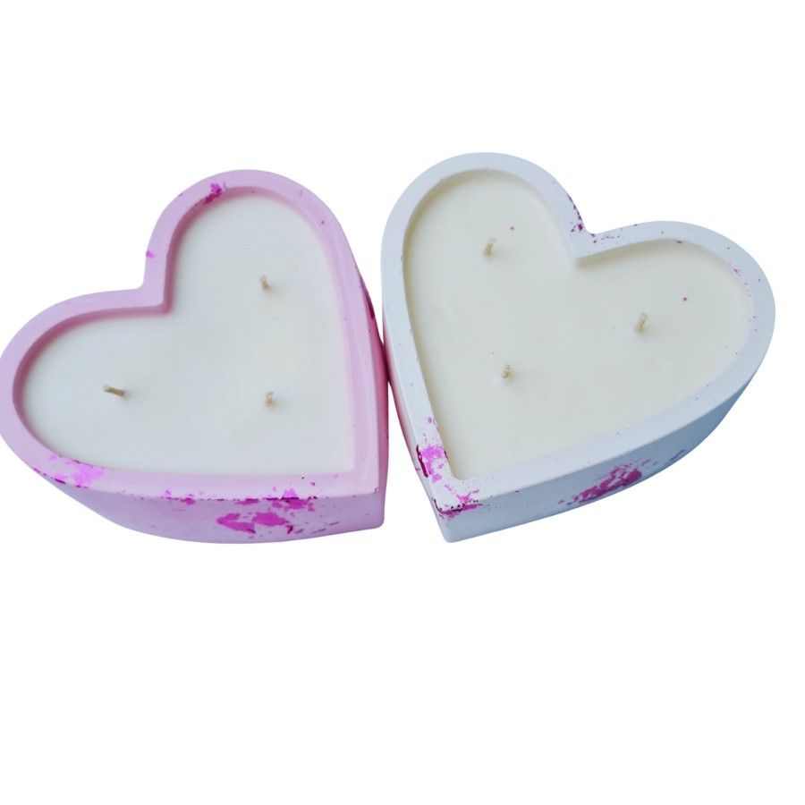 Rankų darbo žvakė Širdis