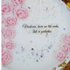 Rankų darbo žvakė su rožių dekoru boso dienai,xxl