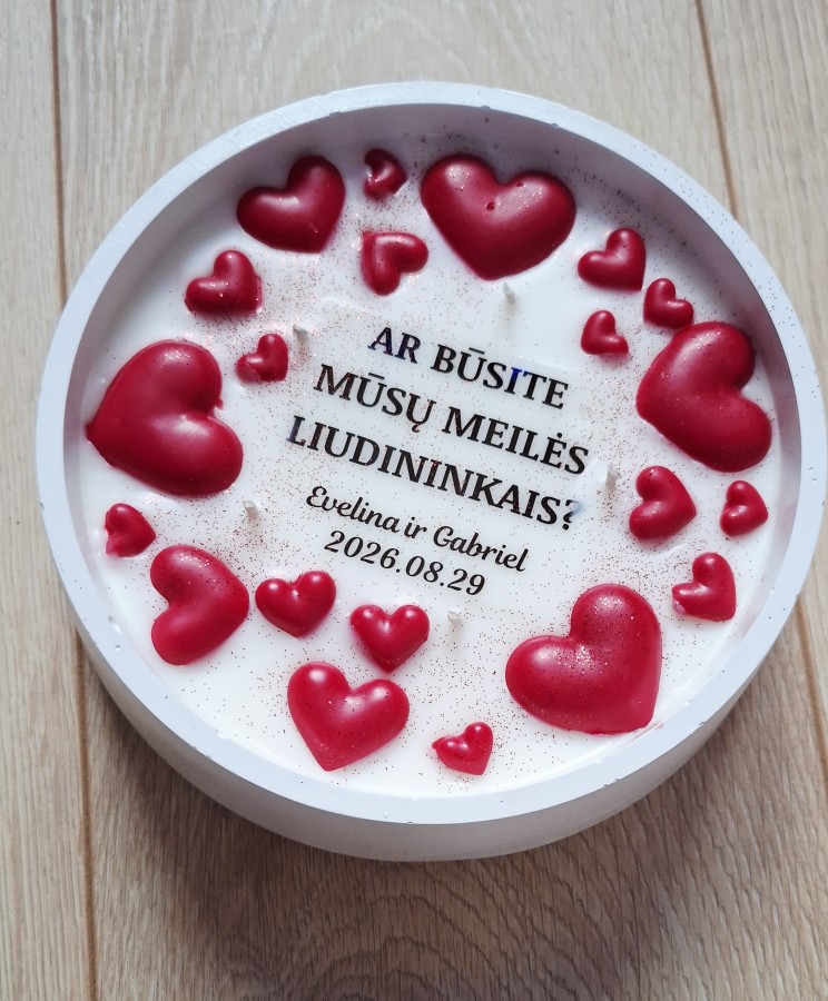 Raudonos širdelės kvietimas liudininkams