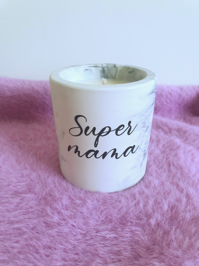 Sojų vaško žvakė "Super mama"