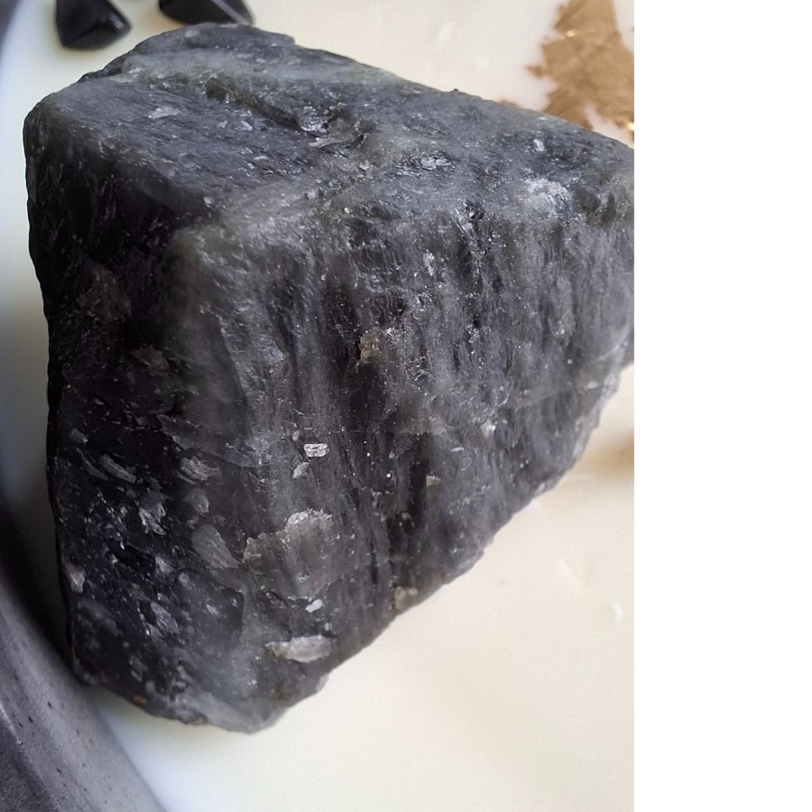 Sojų vaško žvakė su labradorito kristalu, xxl