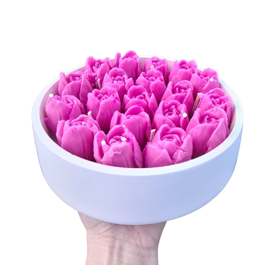 Žvakė Tulpės mokytojai, XXL Žvakė Tulpės mokytojai, XXL