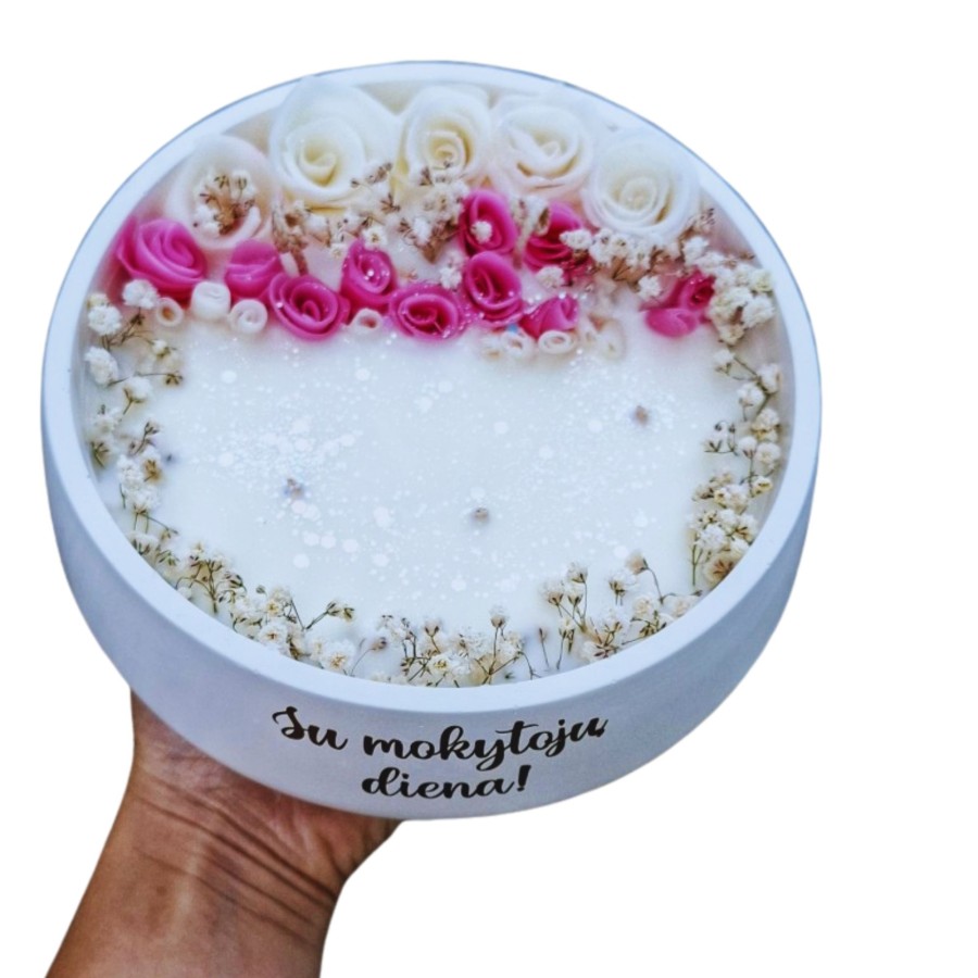 Rankų darbo žvakė mokytojai, XXL