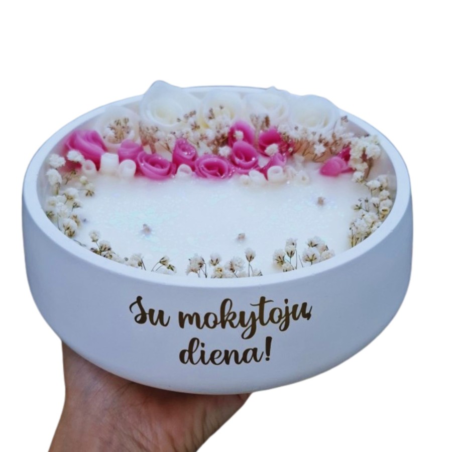 Rankų darbo žvakė mokytojai, XXL