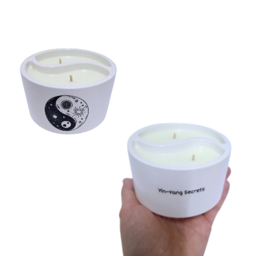 Yin–Yang žvakė su dviem slaptomis žinutėmis