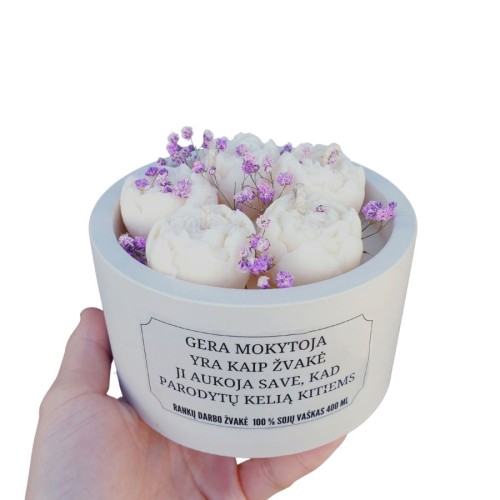 Dovana mokytojai "Gėlių sapnas",alyvinis