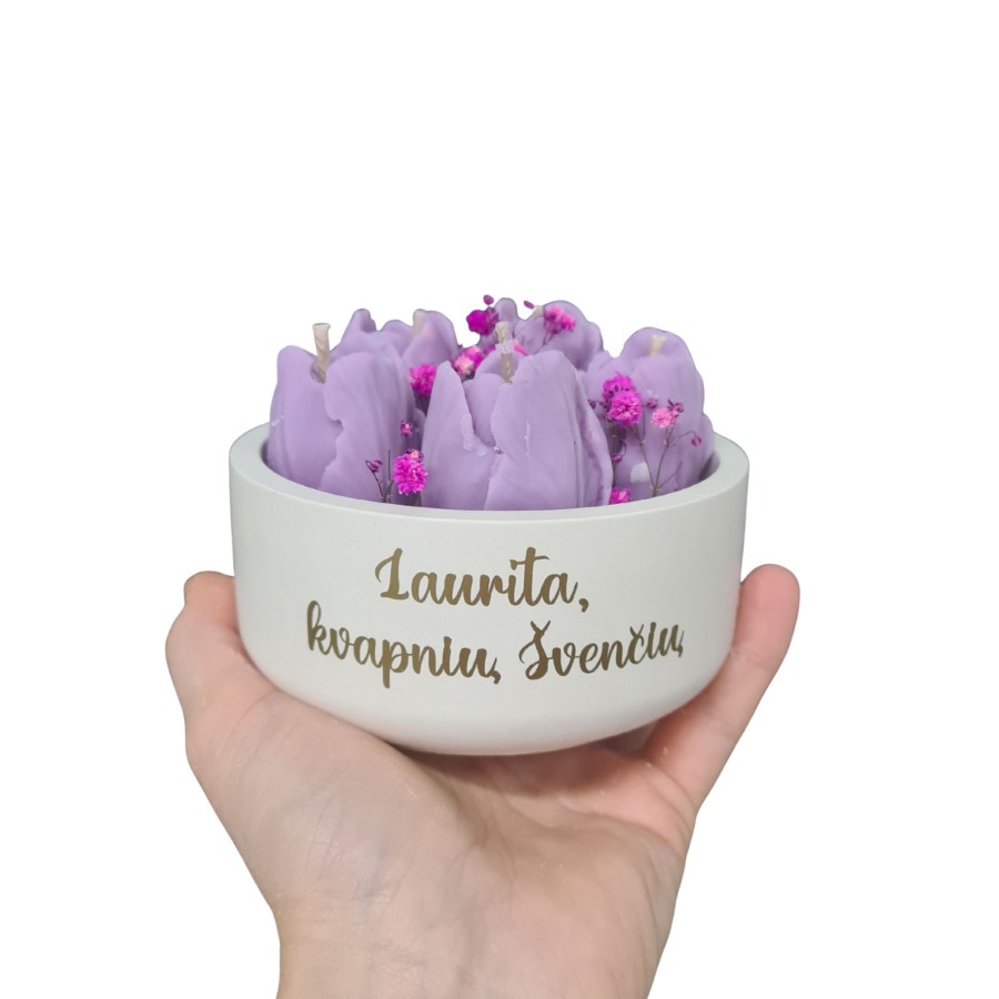 Dovana Tulpės su tekstu, b.d.