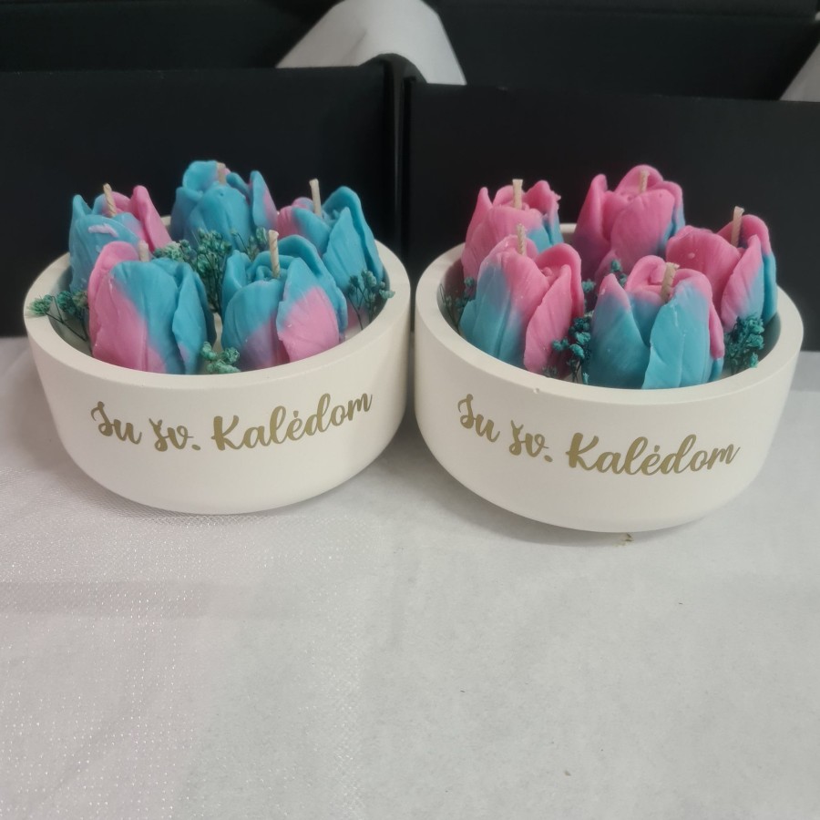 Dovana Tulpės su tekstu, b.d.