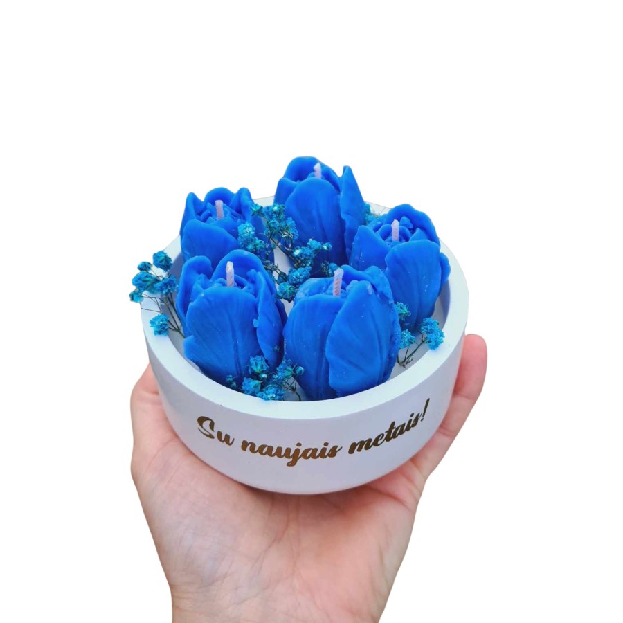 Dovana Tulpės su tekstu, b.d.