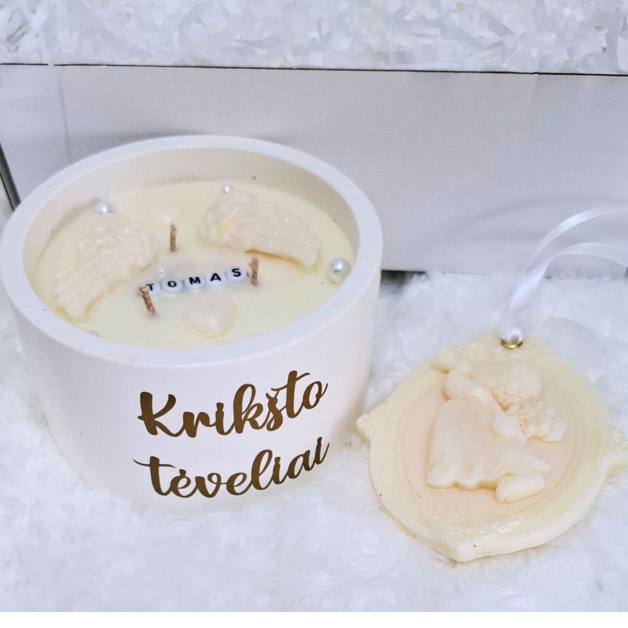 Dovanų rinkinys krikšto tėvams "Balta svajonė",350g