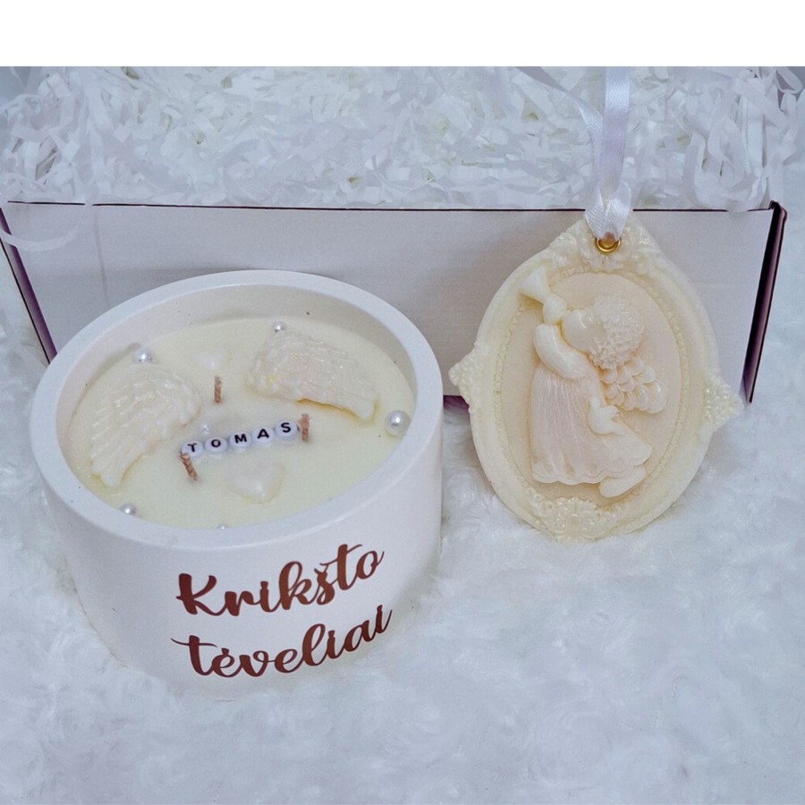 Dovanų rinkinys krikšto tėvams "Balta svajonė",350g