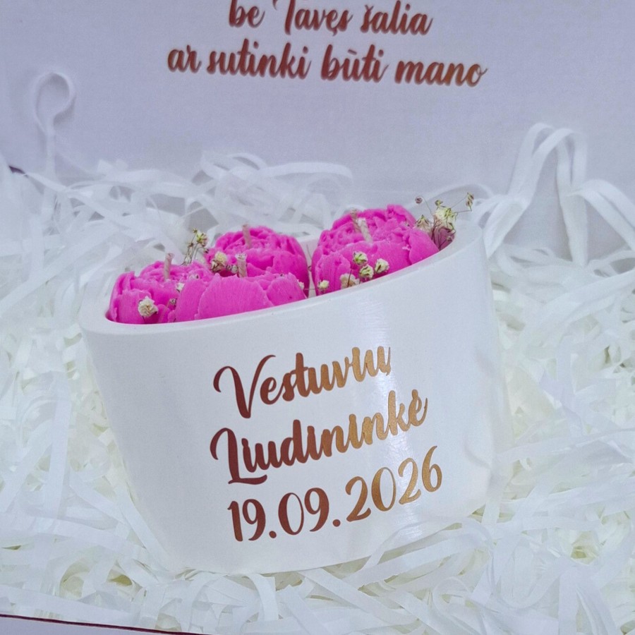 Kvietimas liudininkei žvakė Bijūnų elegancija