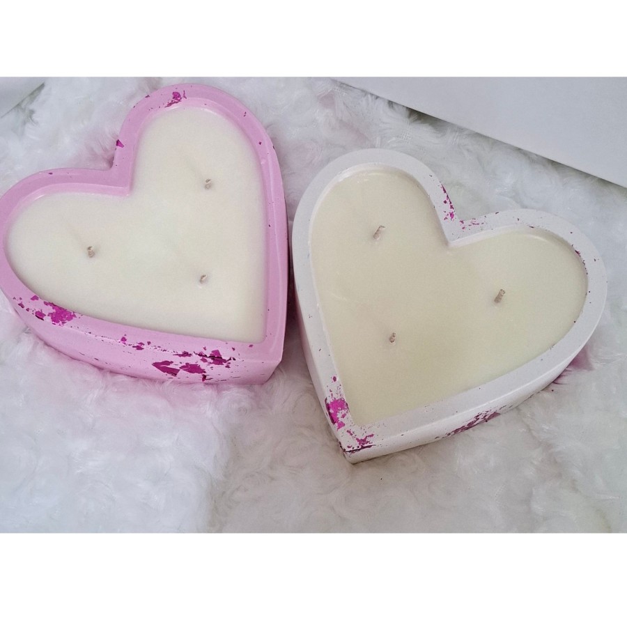 Rankų darbo žvakė Širdis