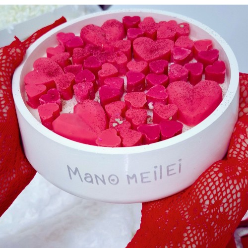 Rankų darbo žvakė Valentino dienai 2, XXL