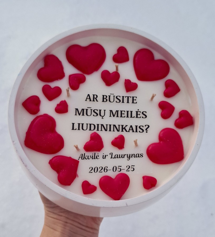 Raudonos širdelės kvietimas liudininkams