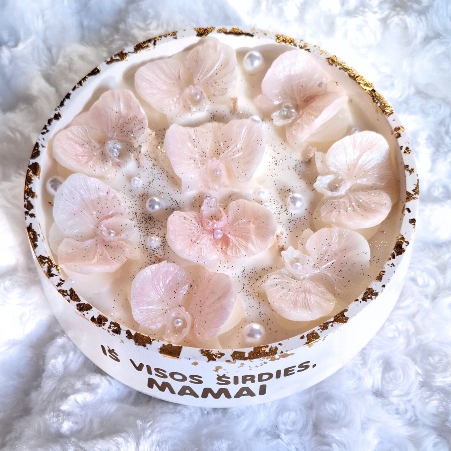 Sojų vaško žvakė Orchidėjos, xxl