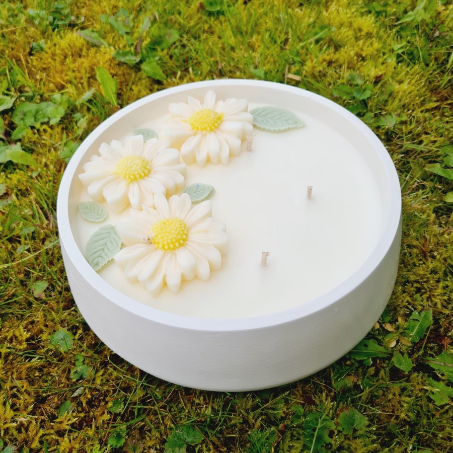 Sojų vaško žvakė Ramunės, xxl,500g Sojų vaško žvakė Ramunės, xxl,500g