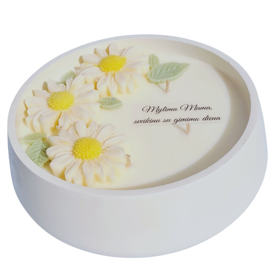 Sojų vaško žvakė Ramunės, xxl,500g Sojų vaško žvakė Ramunės, xxl,500g