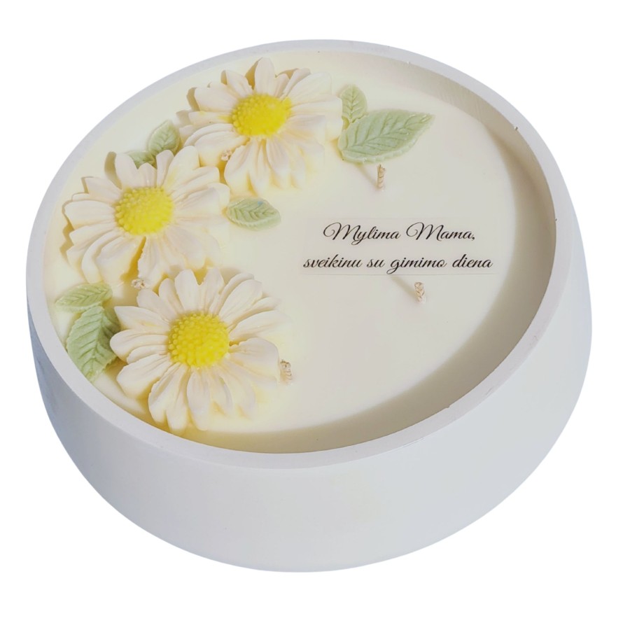 Sojų vaško žvakė Ramunės, xxl,500g Sojų vaško žvakė Ramunės, xxl,500g