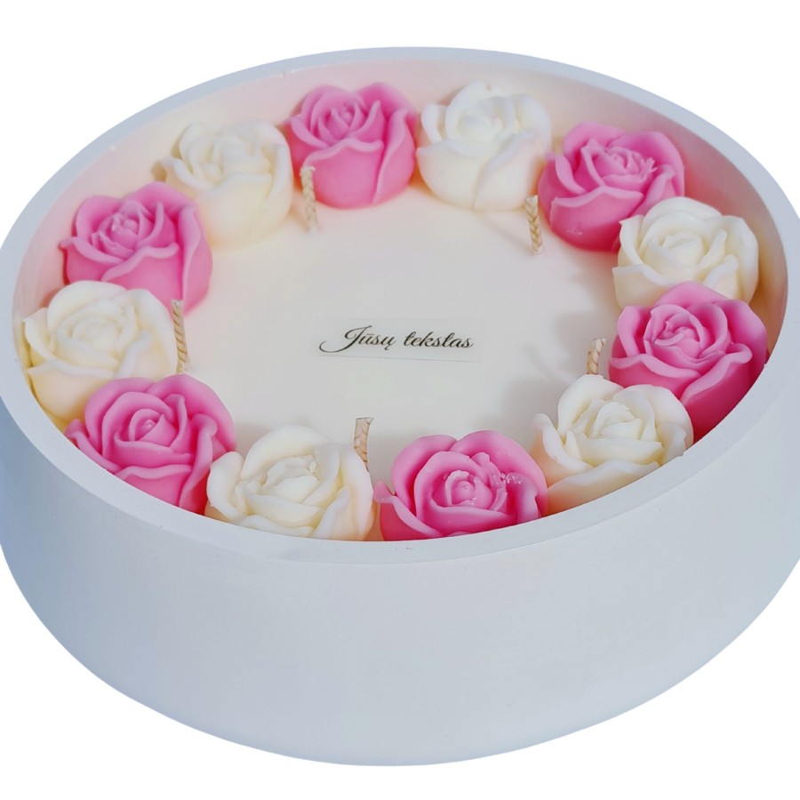 Sojų vaško žvakė Rožės, xxl