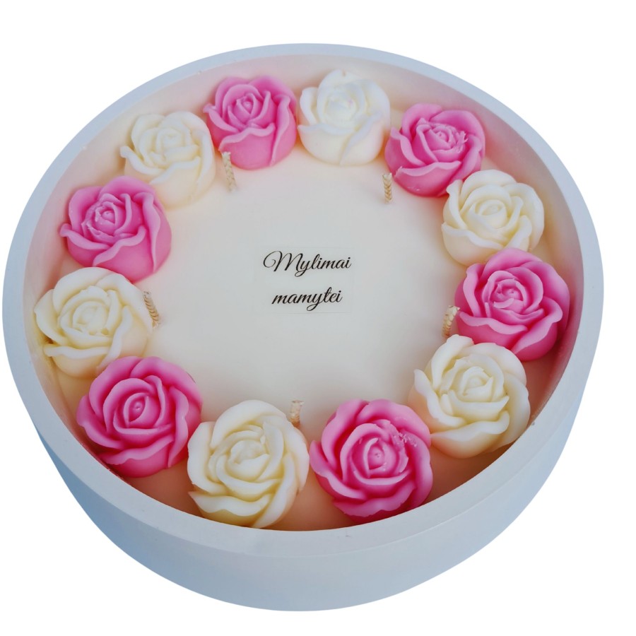 Sojų vaško žvakė Rožės, xxl