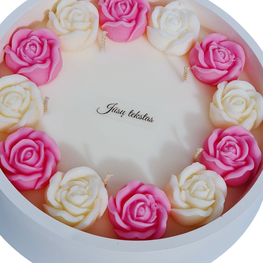 Sojų vaško žvakė Rožės, xxl