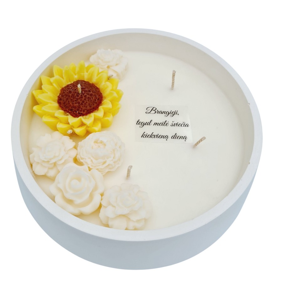 Sojų vaško žvakė Saulėgrąža, xxl