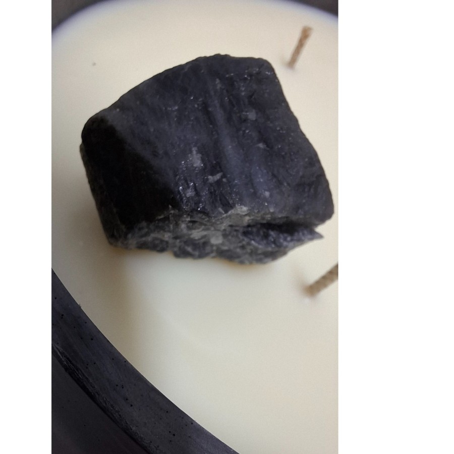 Sojų vaško žvakė su labradorito kristalu, xxl