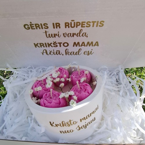 Žvakė krikšto mamai "Bijūnai"