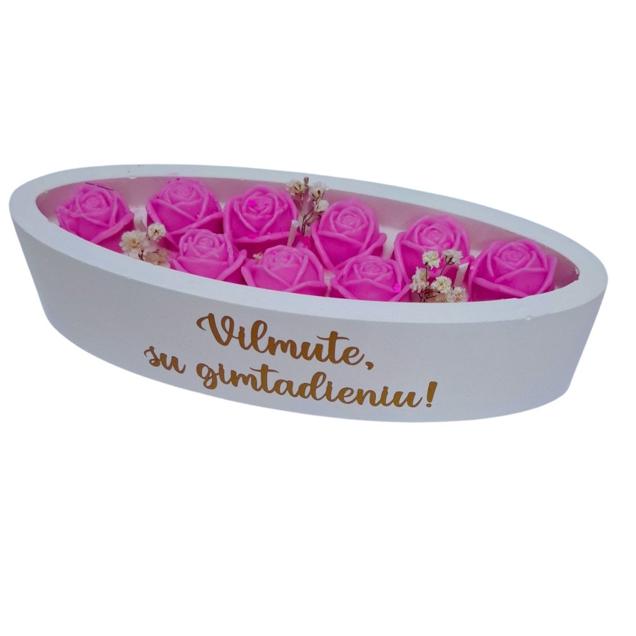 Žvakė "Rožytės laivelyje" gimtadieniui