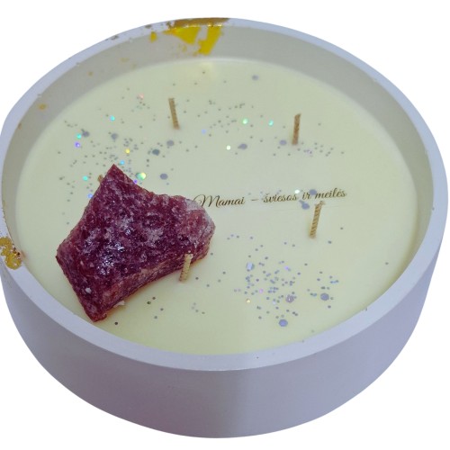 Žvakė su feldšpato mineralu, 500g, baltas ind.